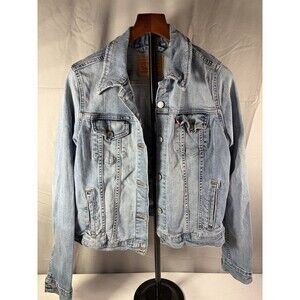 Levi's Girls Denim Trucker Jacket Light Wash Size XL, Nice Worn Look